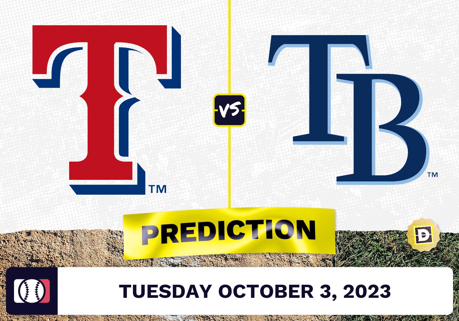 Rangers vs. Rays Game 1 Prediction for MLB Tuesday [10/3/2023]
