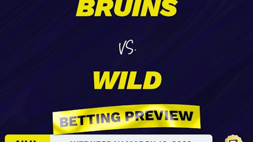 Bruins vs. Wild Predictions and Odds - Mar 16, 2022