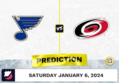 St. Louis Blues vs. Carolina Hurricanes Prediction, Odds, NHL Picks  [1/6/2024]