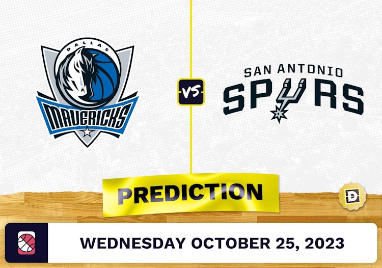 Mavericks vs. Spurs Prediction and Odds - October 25, 2023