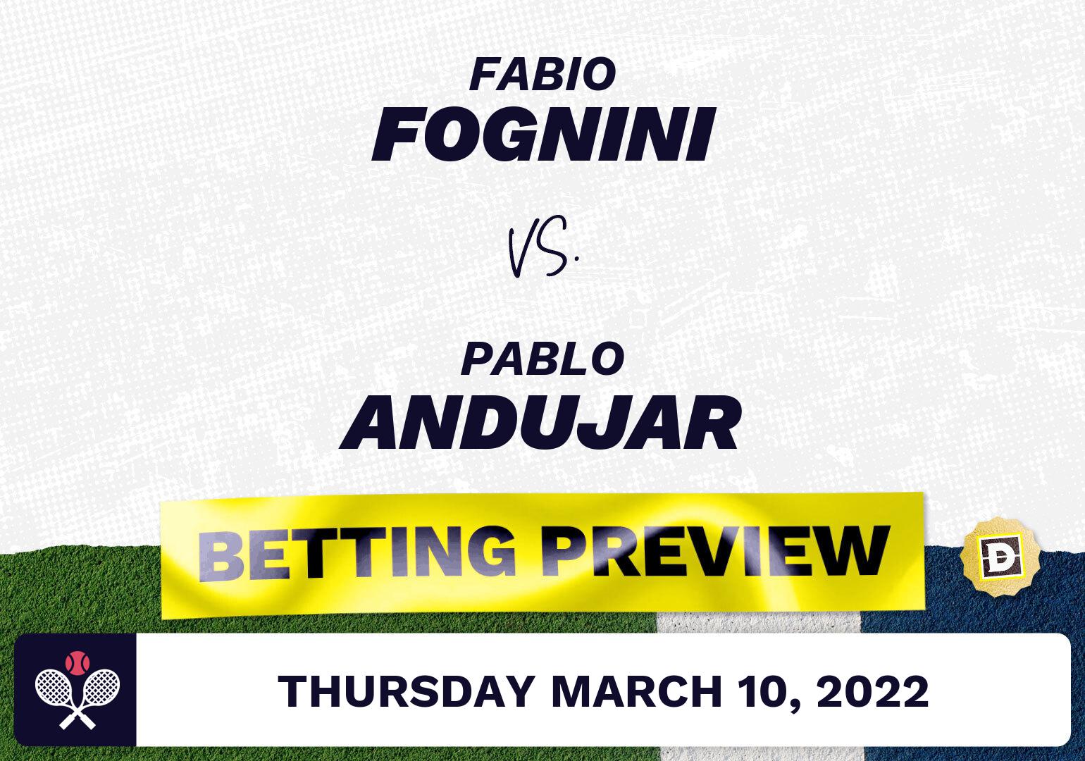 Fabio Fognini vs. Pablo Andujar Predictions - Mar 10, 2022