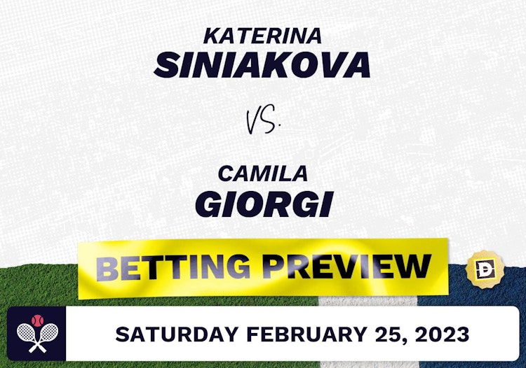 Katerina Siniakova vs. Camila Giorgi Predictions - Feb 25, 2023