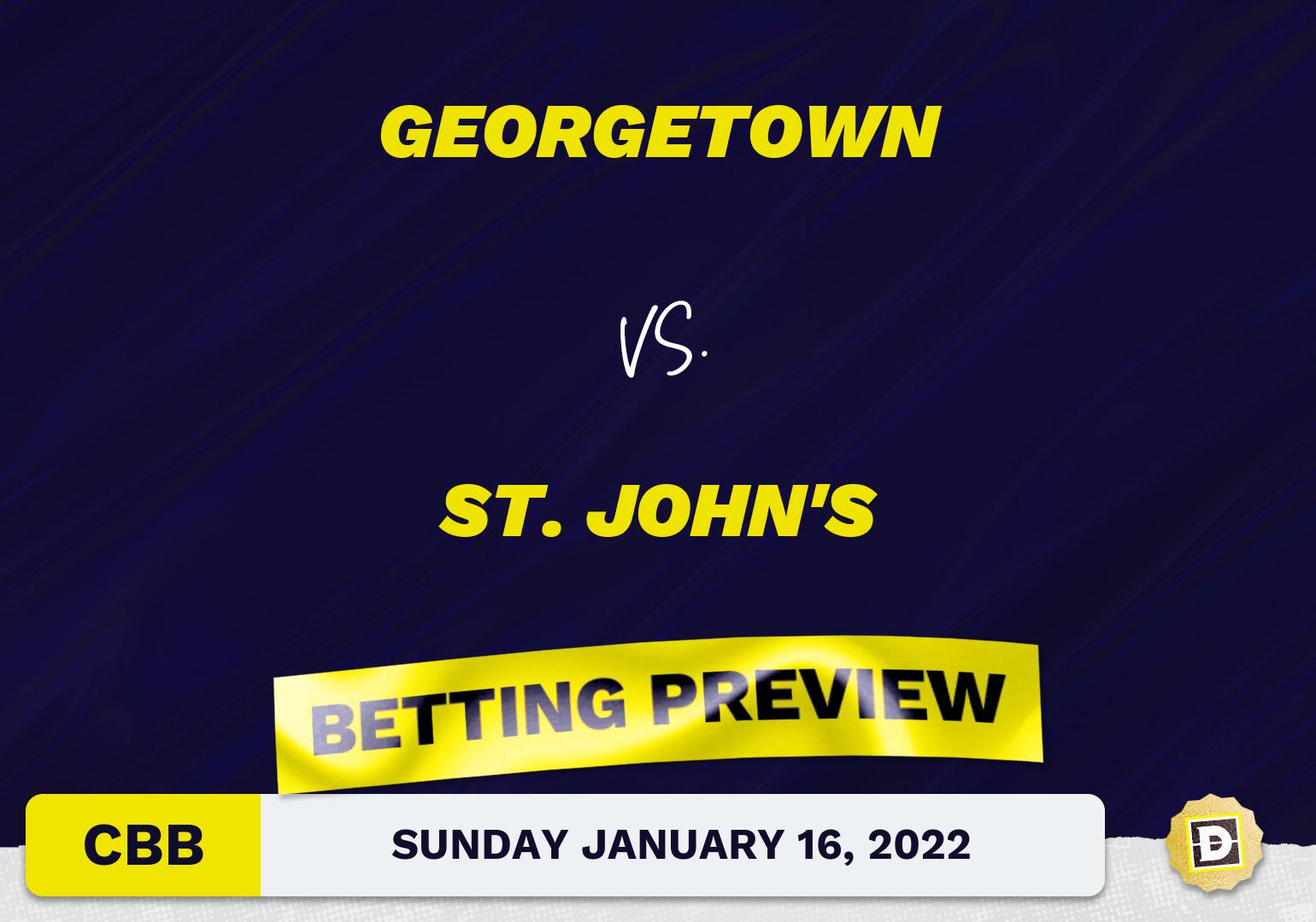Georgetown vs. St. John's CBB Predictions and Odds - Jan 16, 2022