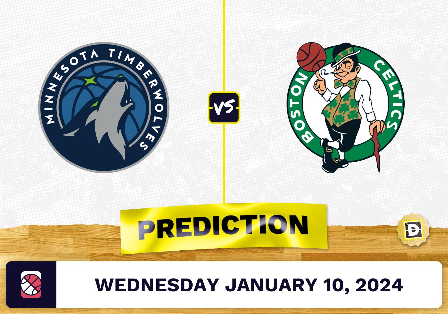 Minnesota Timberwolves vs. Boston Celtics Prediction, Odds, NBA Picks  [1/10/2024]