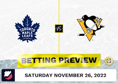 Maple Leafs vs. Penguins Prediction and Odds - Nov 26, 2022