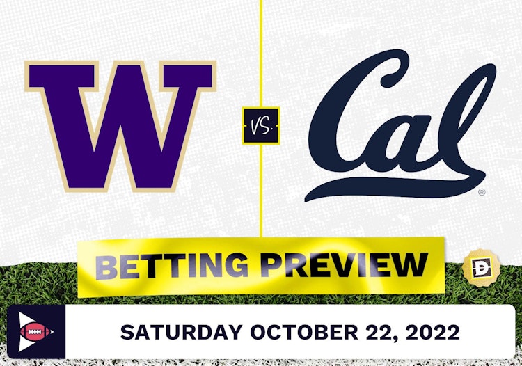 Washington vs. California CFB Prediction and Odds - Oct 22, 2022