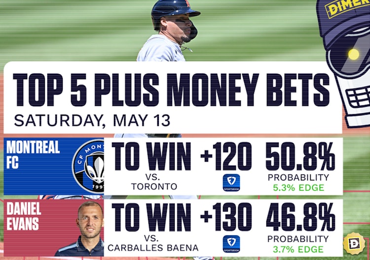 5 Plus-Money Bets to Make on Saturday, May 13, 2023