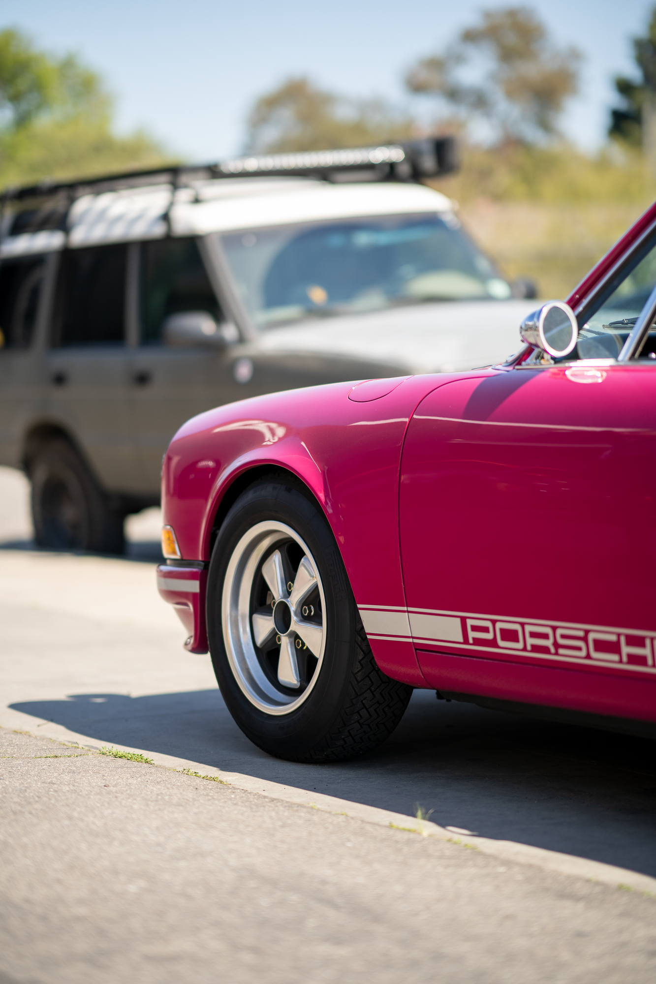 Pink 911 Hot Rod outside Wilhoit