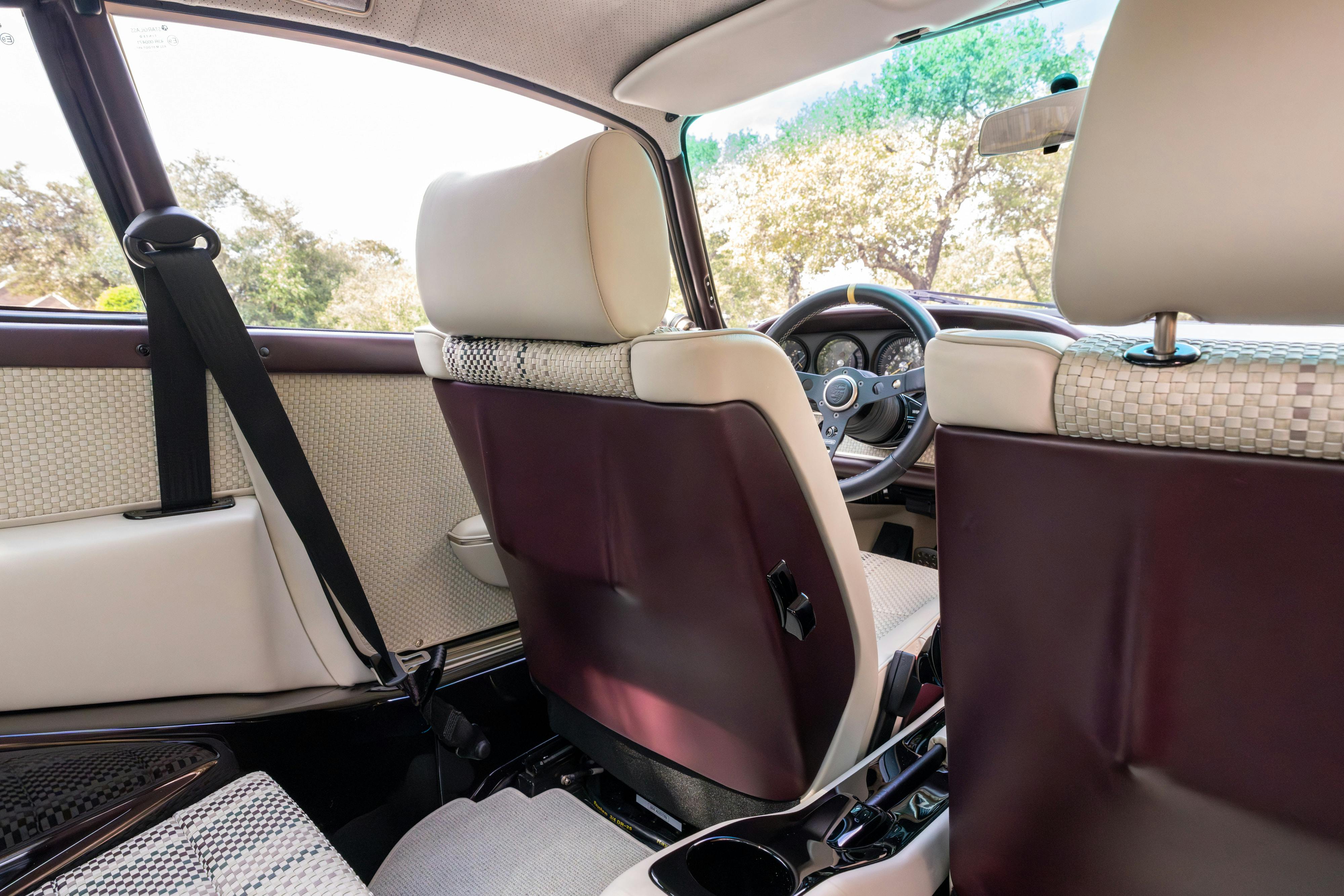 1990 Singer Porsche 911 Carrera 2 "Austin" commission in Aubergine Metallic shot in Austin, TX for a Bring a Trailer auction.