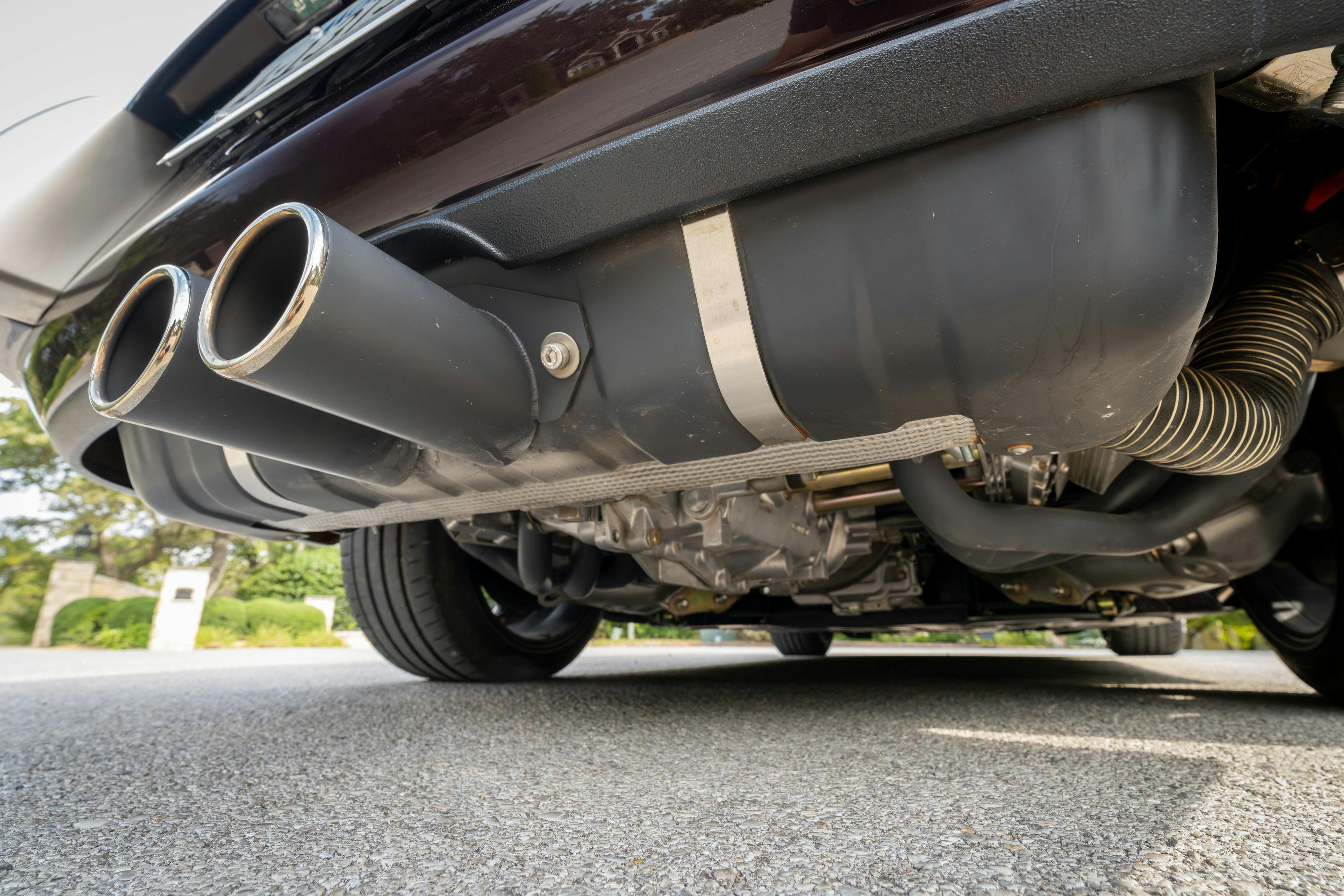 1990 Singer Porsche 911 Carrera 2 "Austin" commission in Aubergine Metallic shot in Austin, TX for a Bring a Trailer auction.