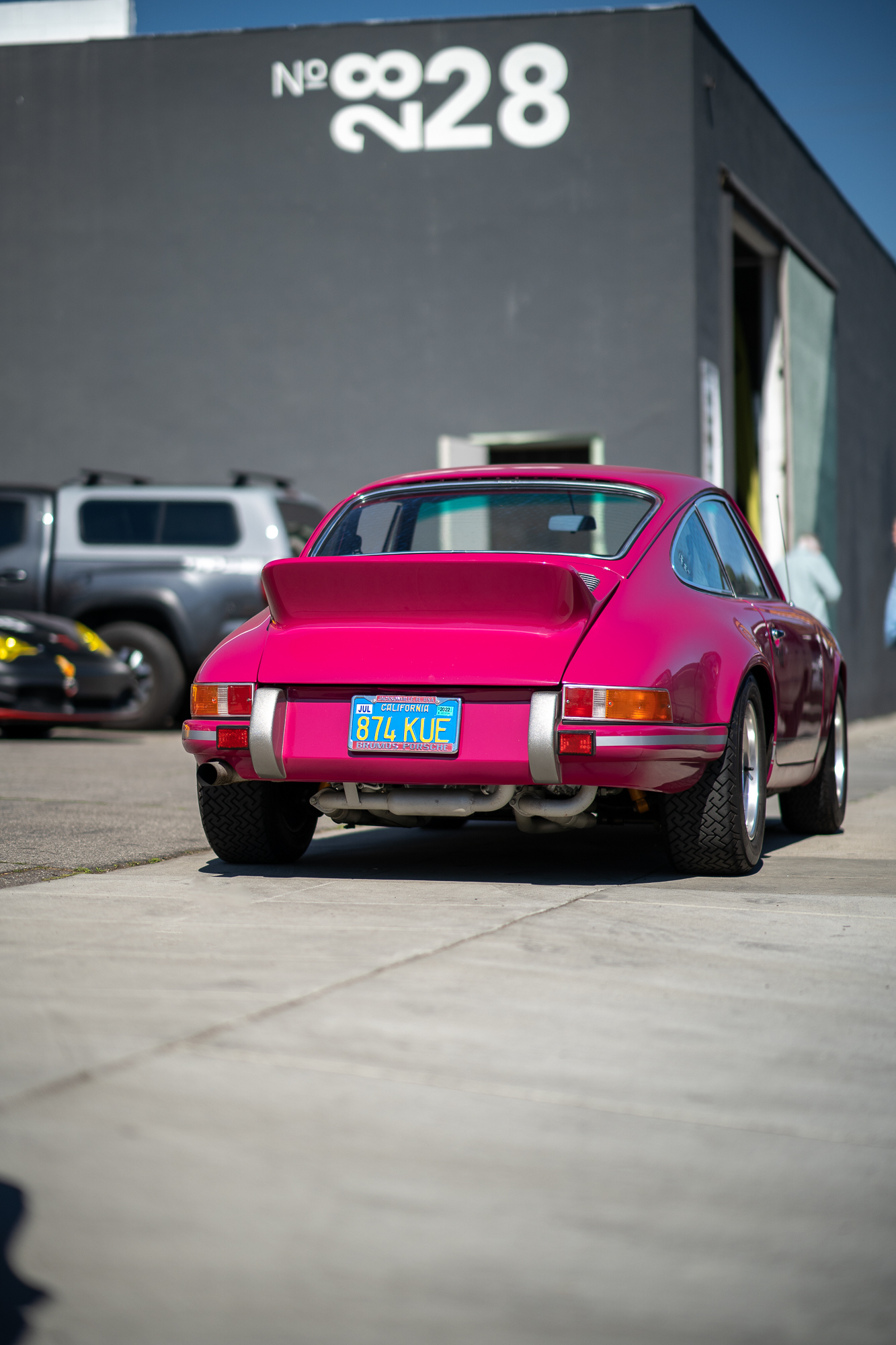 Pink 911 Hot Rod outside Wilhoit