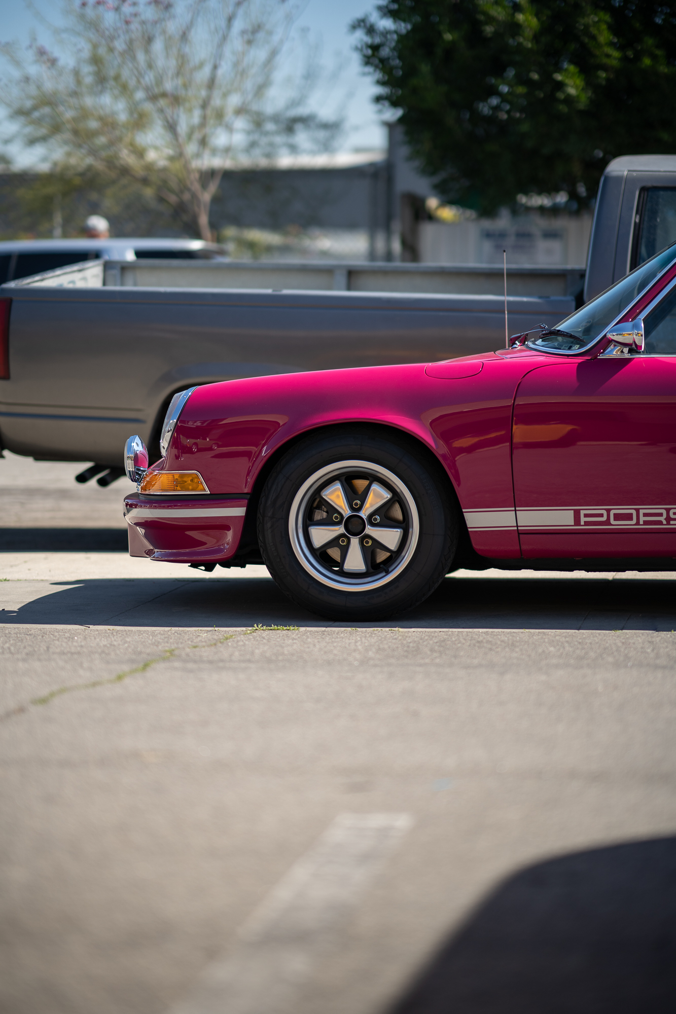 Pink 911 Hot Rod outside Wilhoit