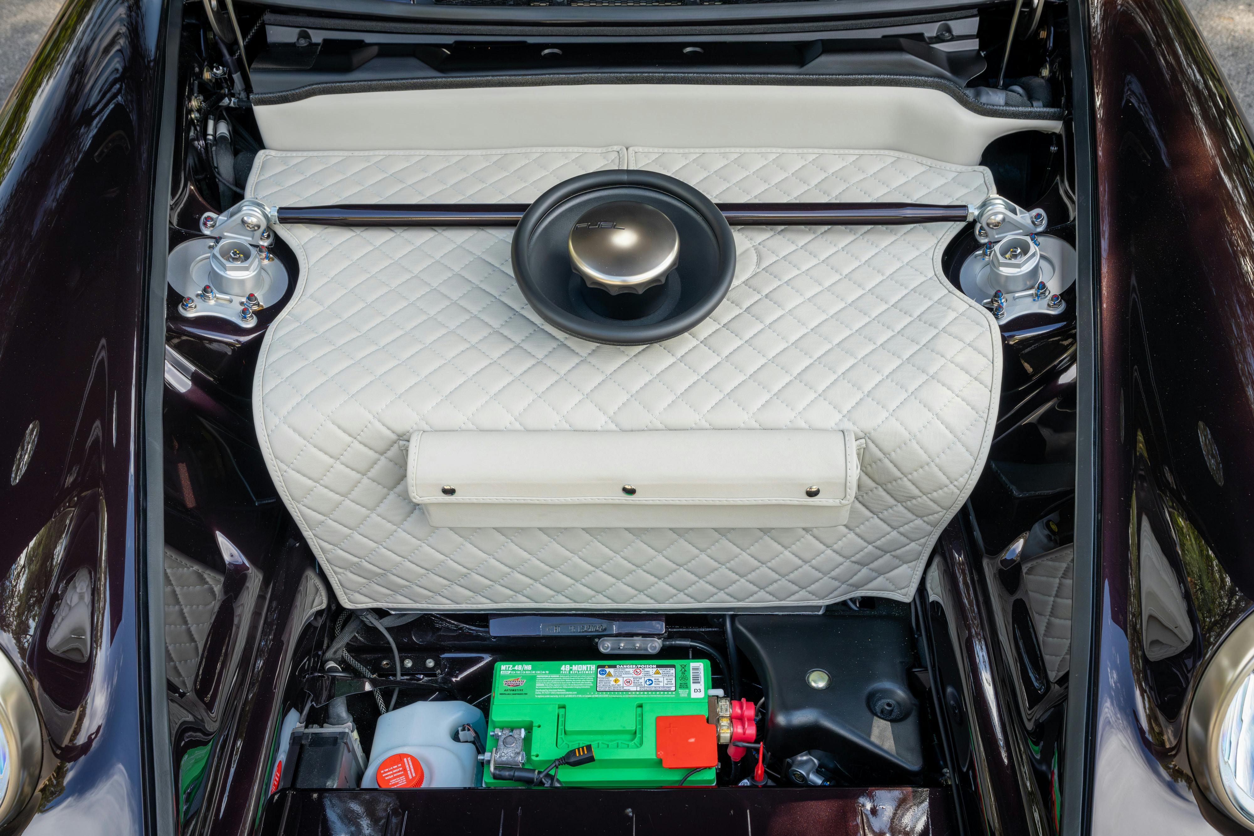 1990 Singer Porsche 911 Carrera 2 "Austin" commission in Aubergine Metallic shot in Austin, TX for a Bring a Trailer auction.