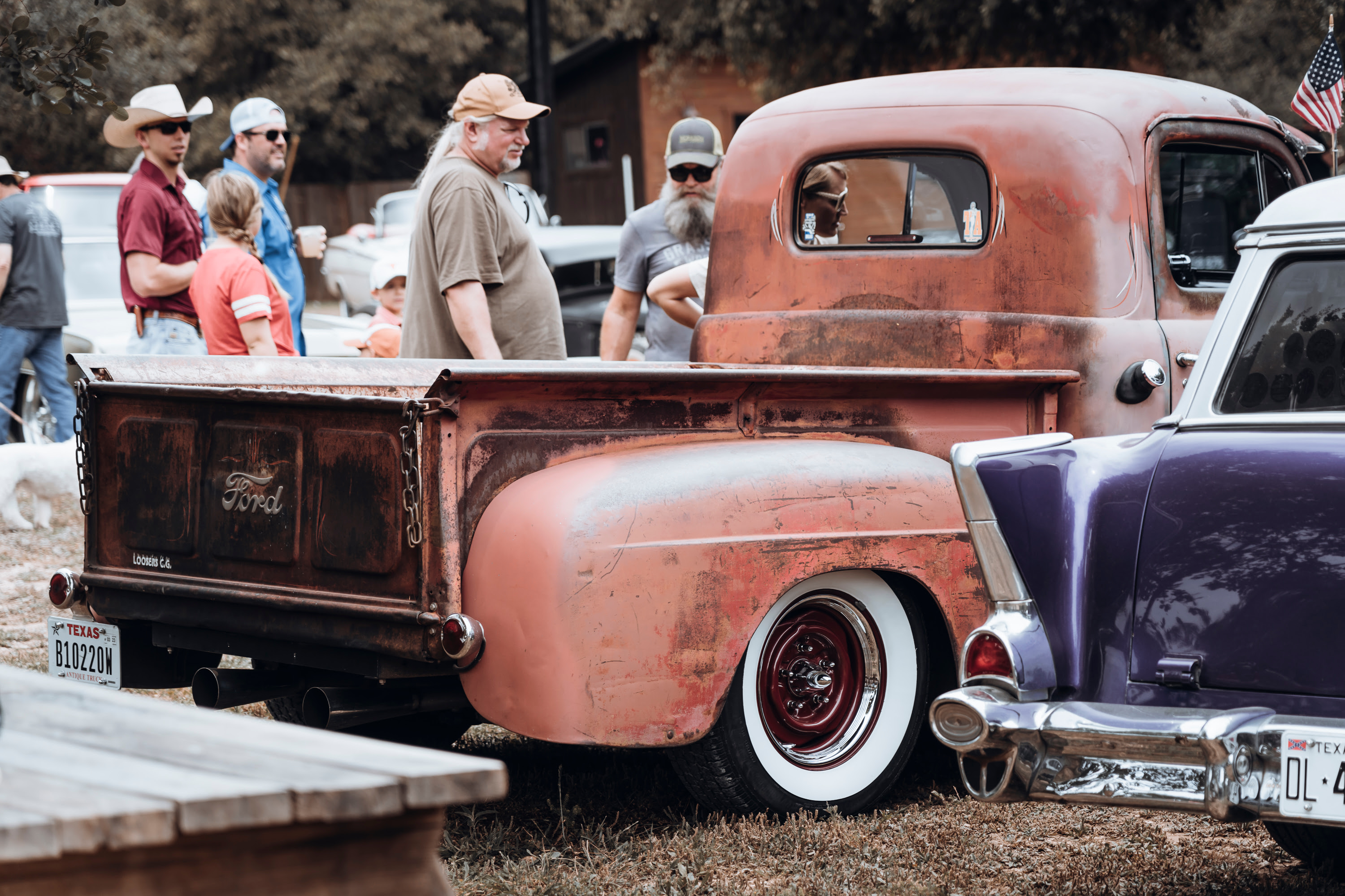 Ford truck with lots of patina.