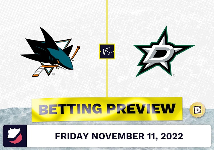 Sharks vs. Stars Prediction and Odds - Nov 11, 2022