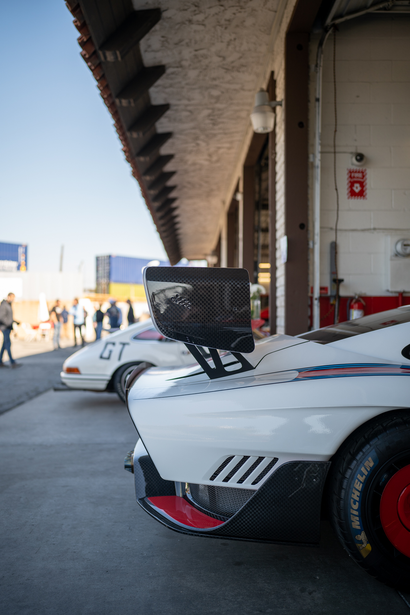 The wild rear wing on a 2019 Porsche 935