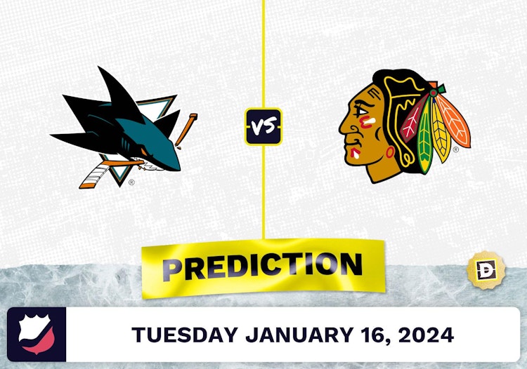 San Jose Sharks vs. Chicago Blackhawks Prediction, Odds, NHL Picks [1/16/2024]