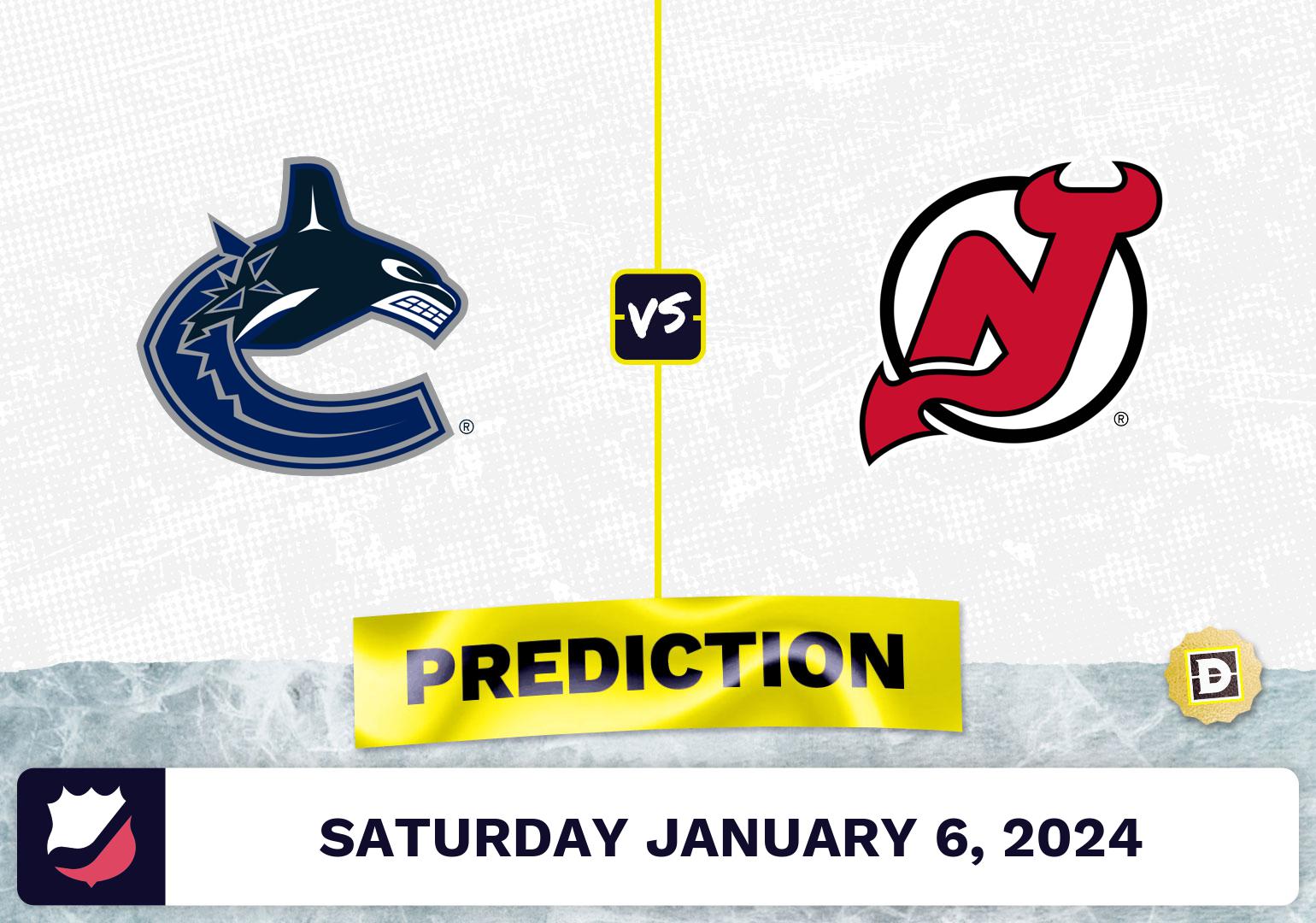 Vancouver Canucks vs. New Jersey Devils Prediction, Odds, NHL Picks  [1/6/2024]