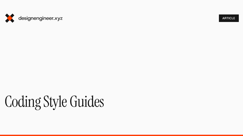 Coding Style Guides