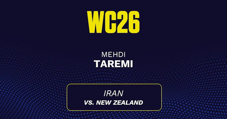 Mehdi Taremi projected stats for Monday, June 15, 2026.