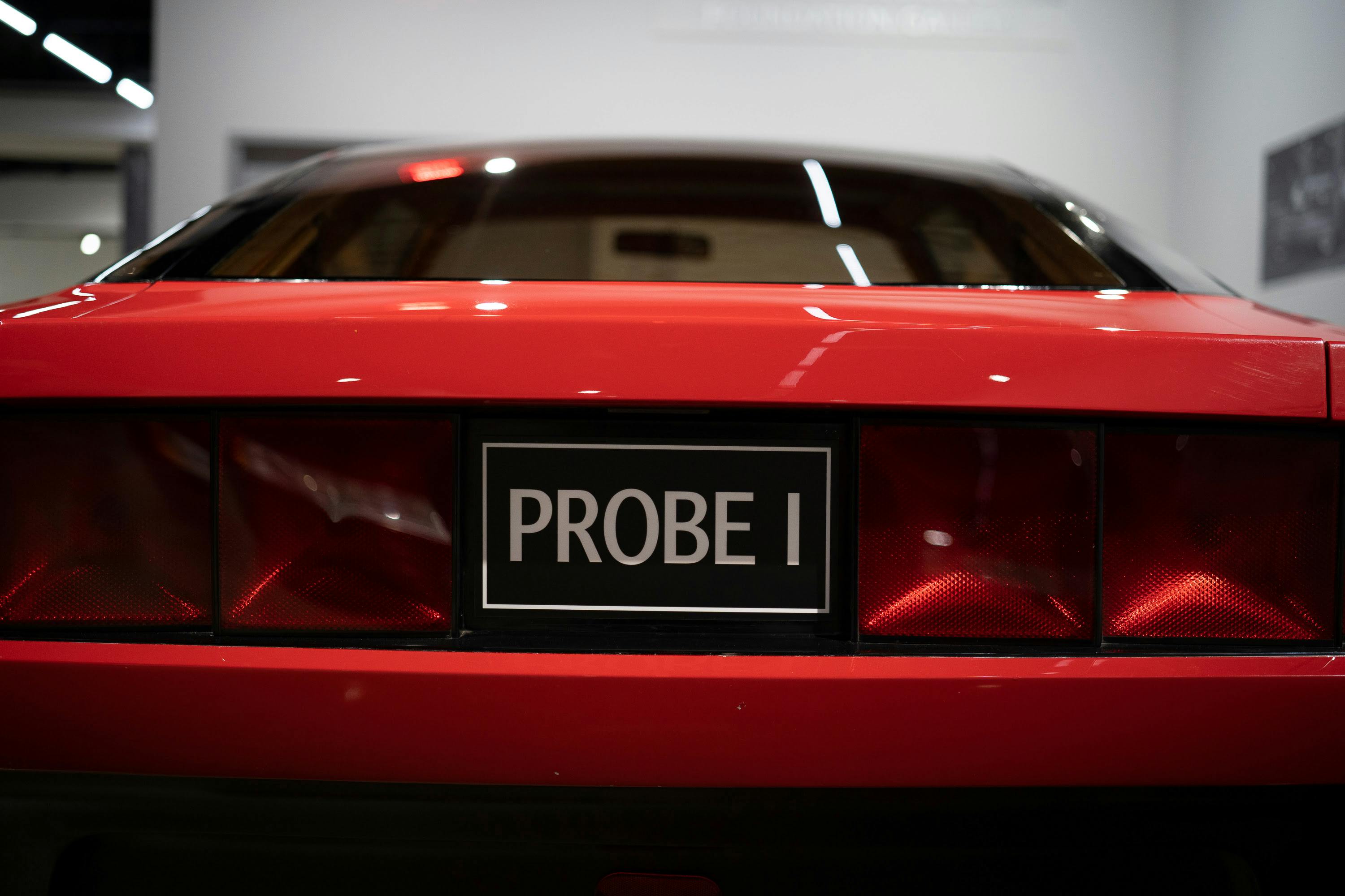 The Ford Probe I concept car at Petersen Museum.