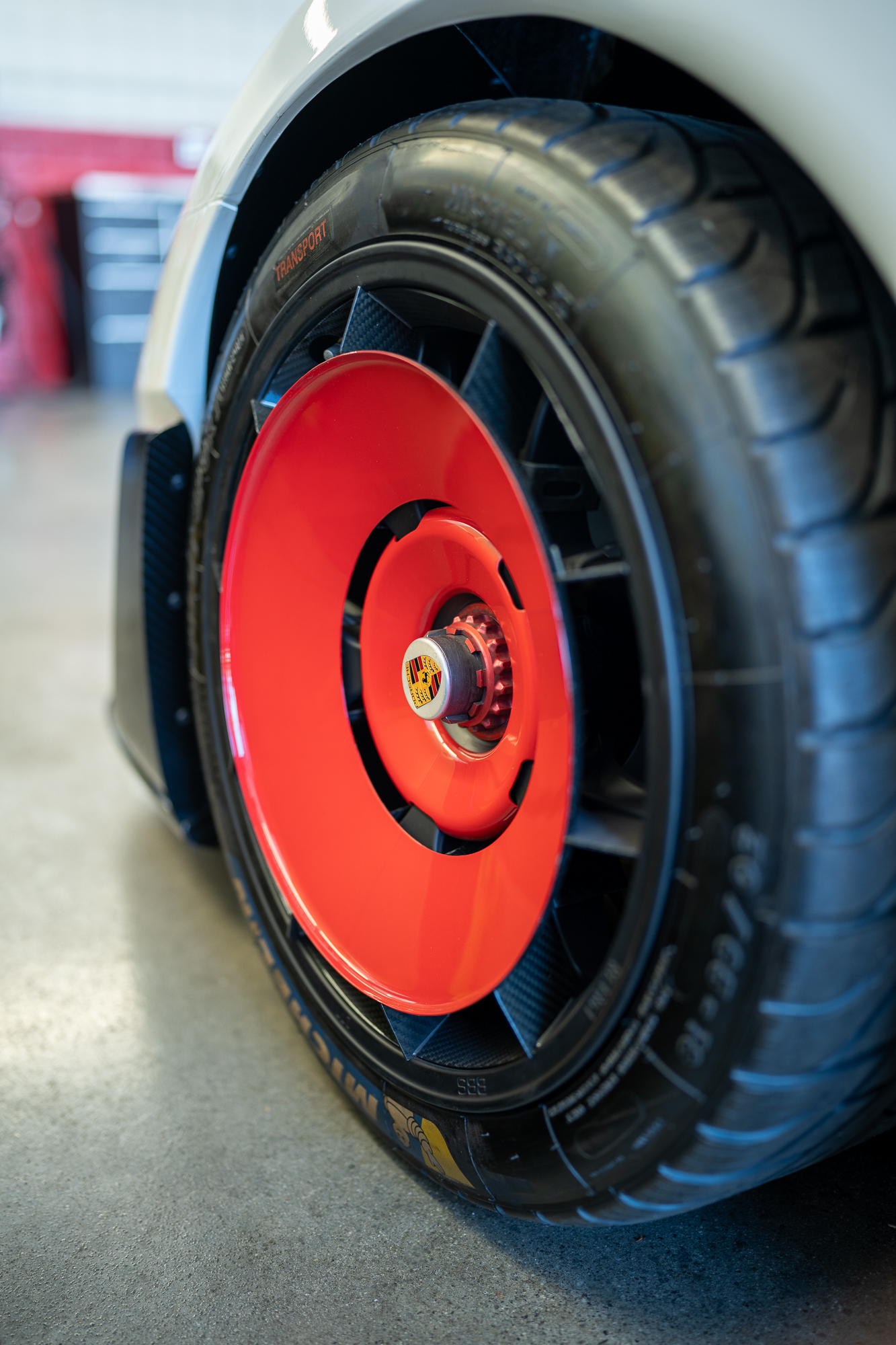 The intricate design on Porsche 935 wheels