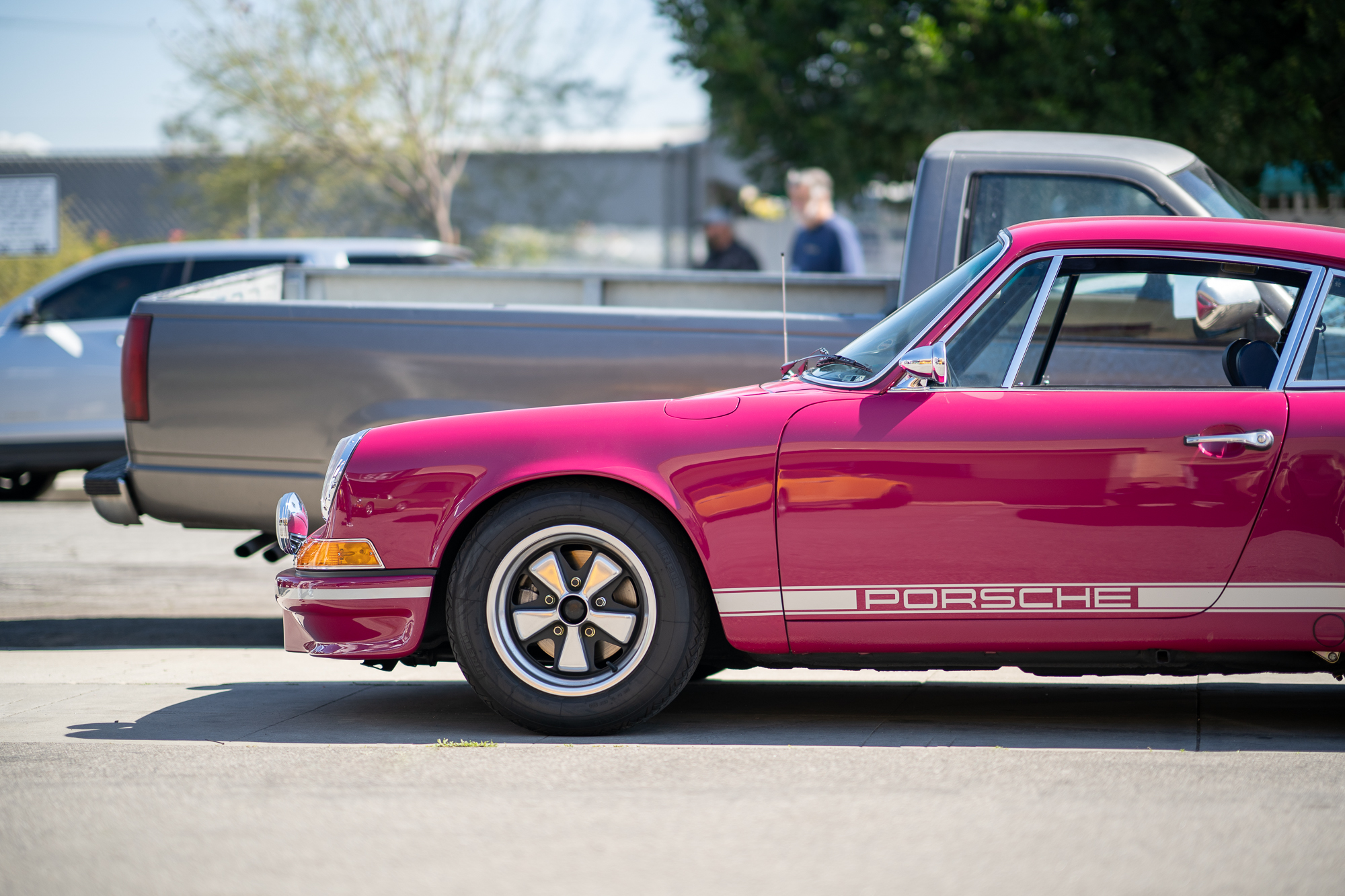 Pink 911 Hot Rod outside Wilhoit