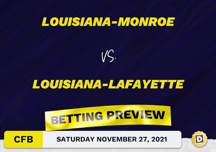 Louisiana-Monroe vs. Louisiana-Lafayette CFB Predictions and Odds - Nov 27, 2021