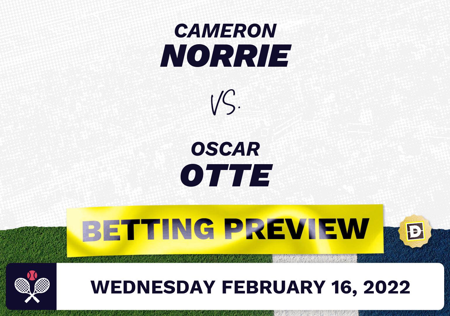 Cameron Norrie vs. Oscar Otte Predictions - Feb 16, 2022
