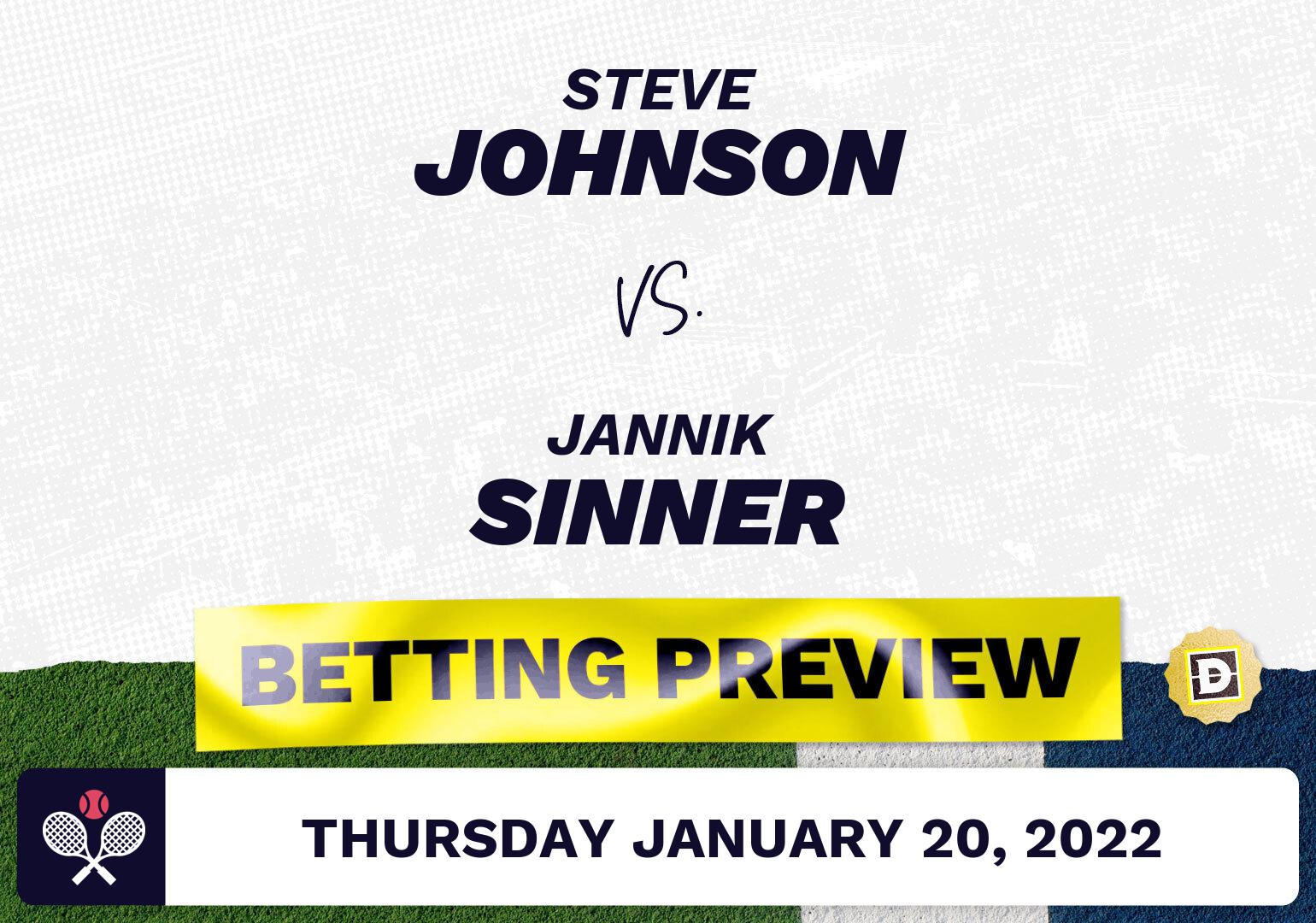 Steve Johnson vs. Jannik Sinner Predictions - Jan 20, 2022