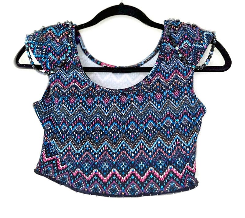 Beaded Shoulder crop top