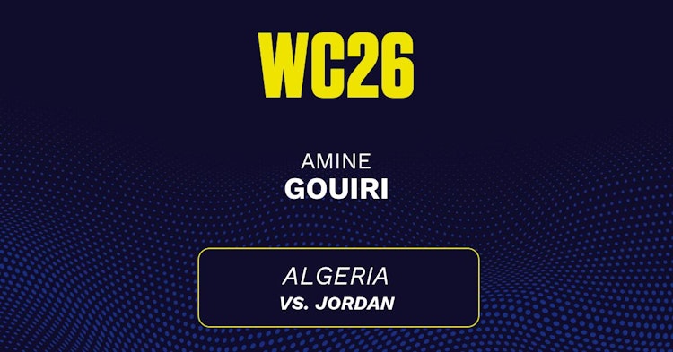 Amine Gouiri projected stats for Monday, June 22, 2026.
