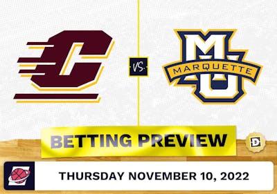 Central Michigan vs. Marquette CBB Prediction and Odds - Nov 10, 2022