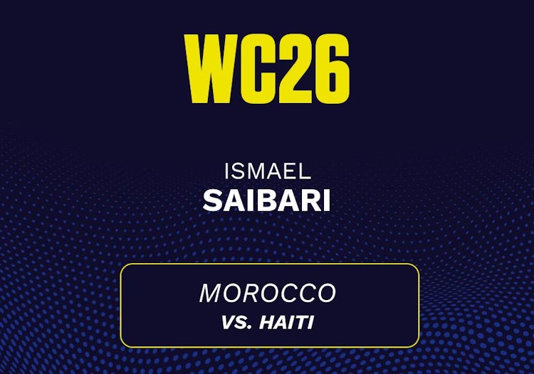 Ismael Saibari projected stats for Thursday, June 25, 2026.