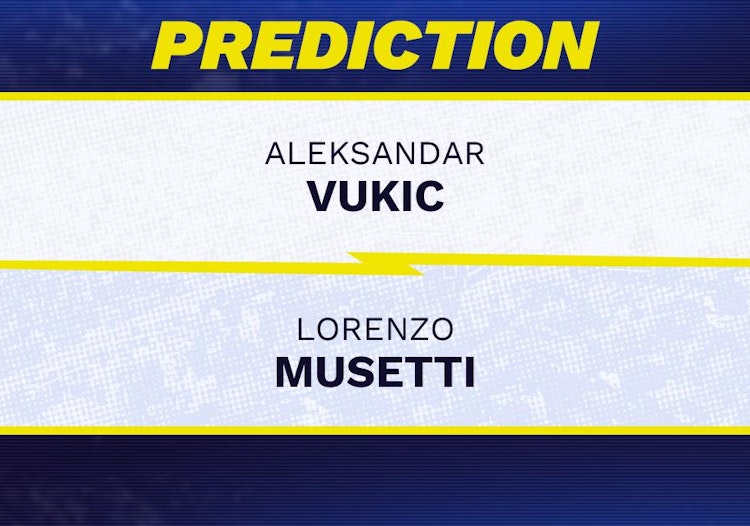 Aleksandar Vukic vs Lorenzo Musetti Tennis Prediction.