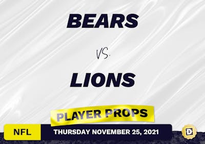 Bears vs. Lions Projected Player Stats - Nov 25, 2021