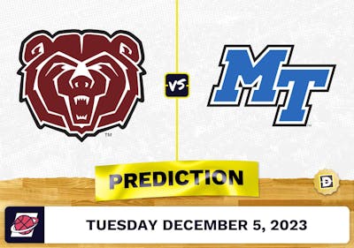 Missouri State vs. Middle Tennessee Basketball Prediction - December 5, 2023