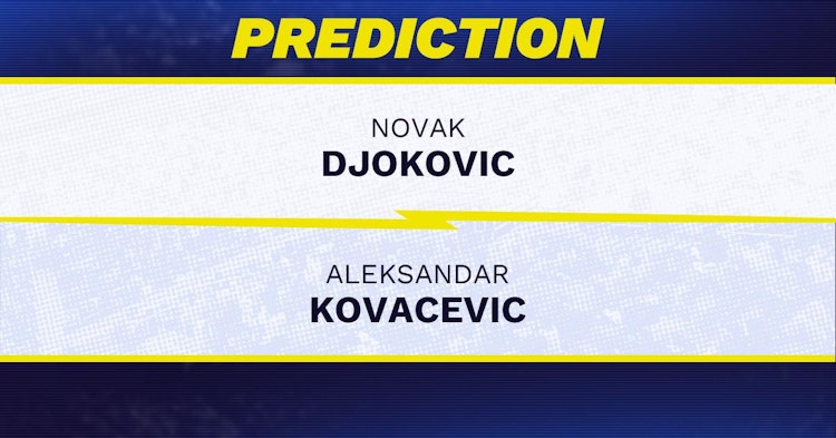 Novak Djokovic vs Aleksandar Kovacevic Tennis Prediction.