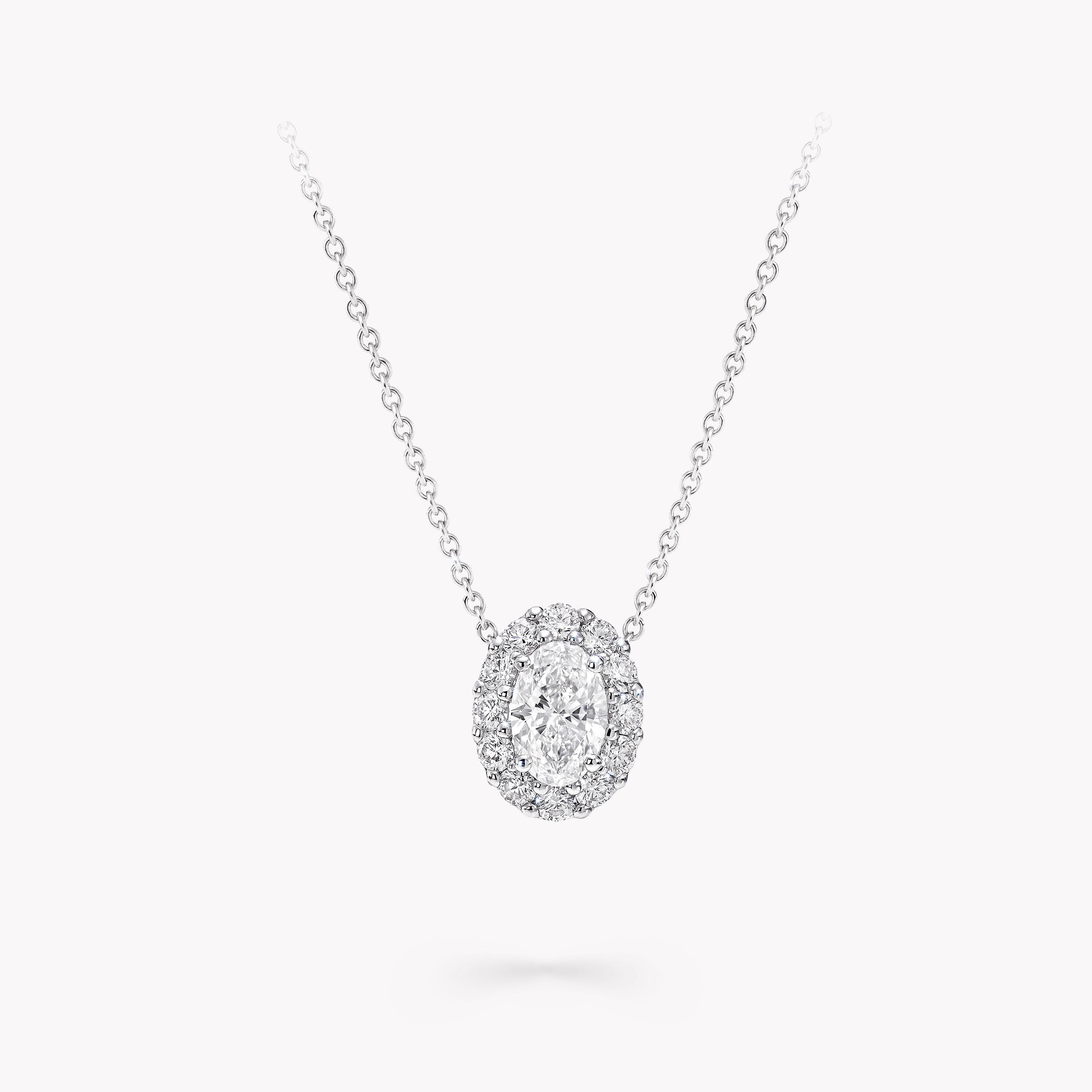 MEORA The Aura Oval Cut Diamond Pendate DE/VS/18K