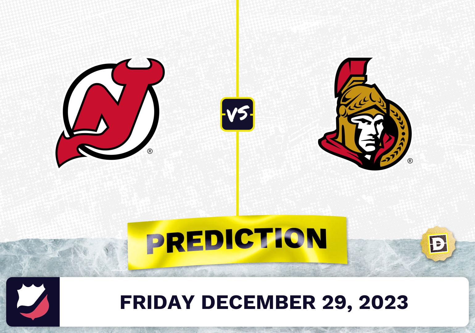 New Jersey Devils vs. Ottawa Senators Prediction, Odds, NHL Picks  [12/29/2023]