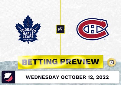 Maple Leafs vs. Canadiens Prediction and Odds - Oct 12, 2022