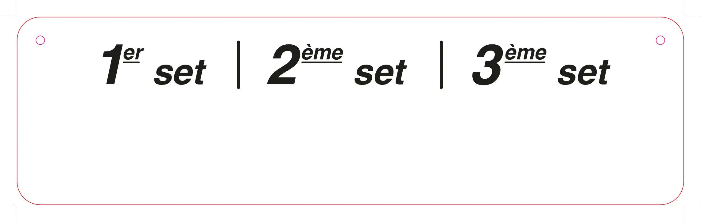 Plaque marque-score vierge – 1er set, 2ème set, 3ème set – Aludibond perforé VW Sports