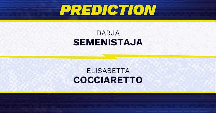 Darja Semenistaja vs Elisabetta Cocciaretto Tennis Prediction.