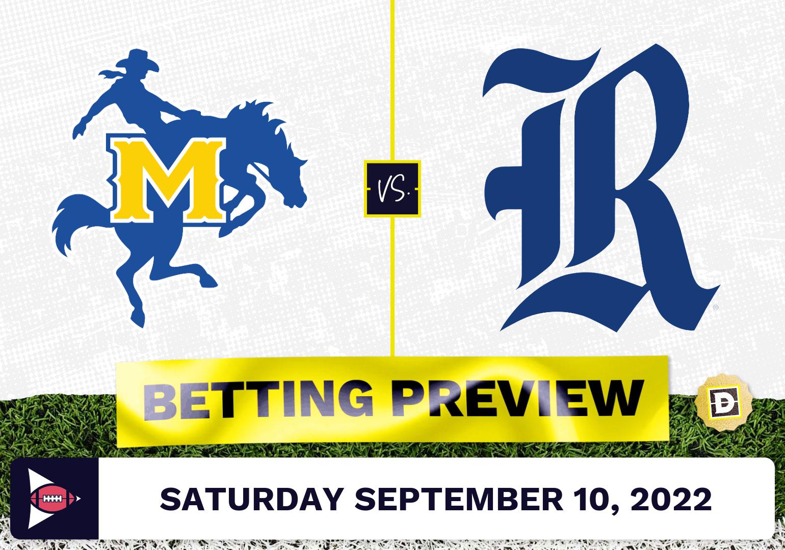 McNeese State vs. Rice CFB Prediction and Odds - Sep 10, 2022