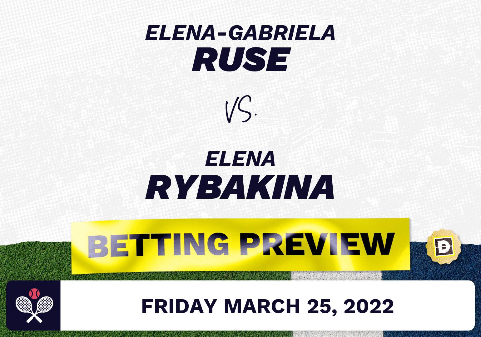 Elena-Gabriela Ruse vs. Elena Rybakina Predictions - Mar 25, 2022