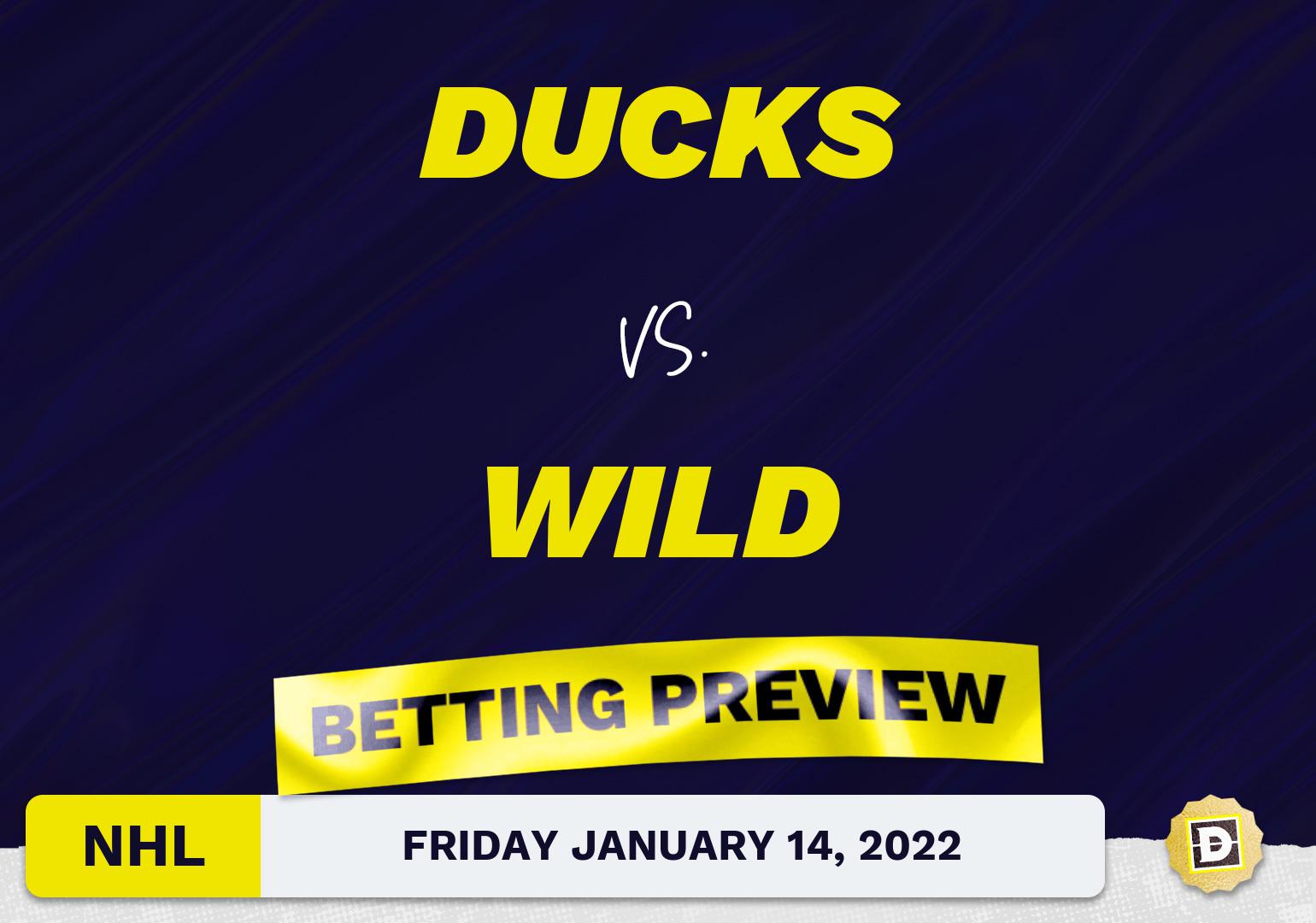 Ducks vs. Wild Predictions and Odds - Jan 14, 2022