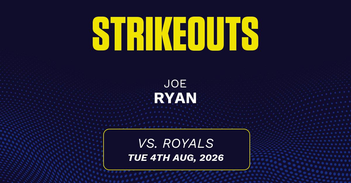 Joe Ryan projections August 4: Strikeouts, outs, and earned runs vs. Royals [2026]