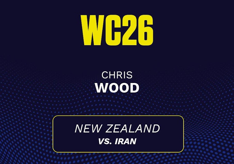Chris Wood projected stats for Monday, June 15, 2026.