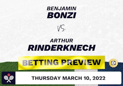 Benjamin Bonzi vs. Arthur Rinderknech Predictions - Mar 10, 2022