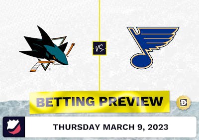 Sharks vs. Blues Prediction and Odds - Mar 9, 2023